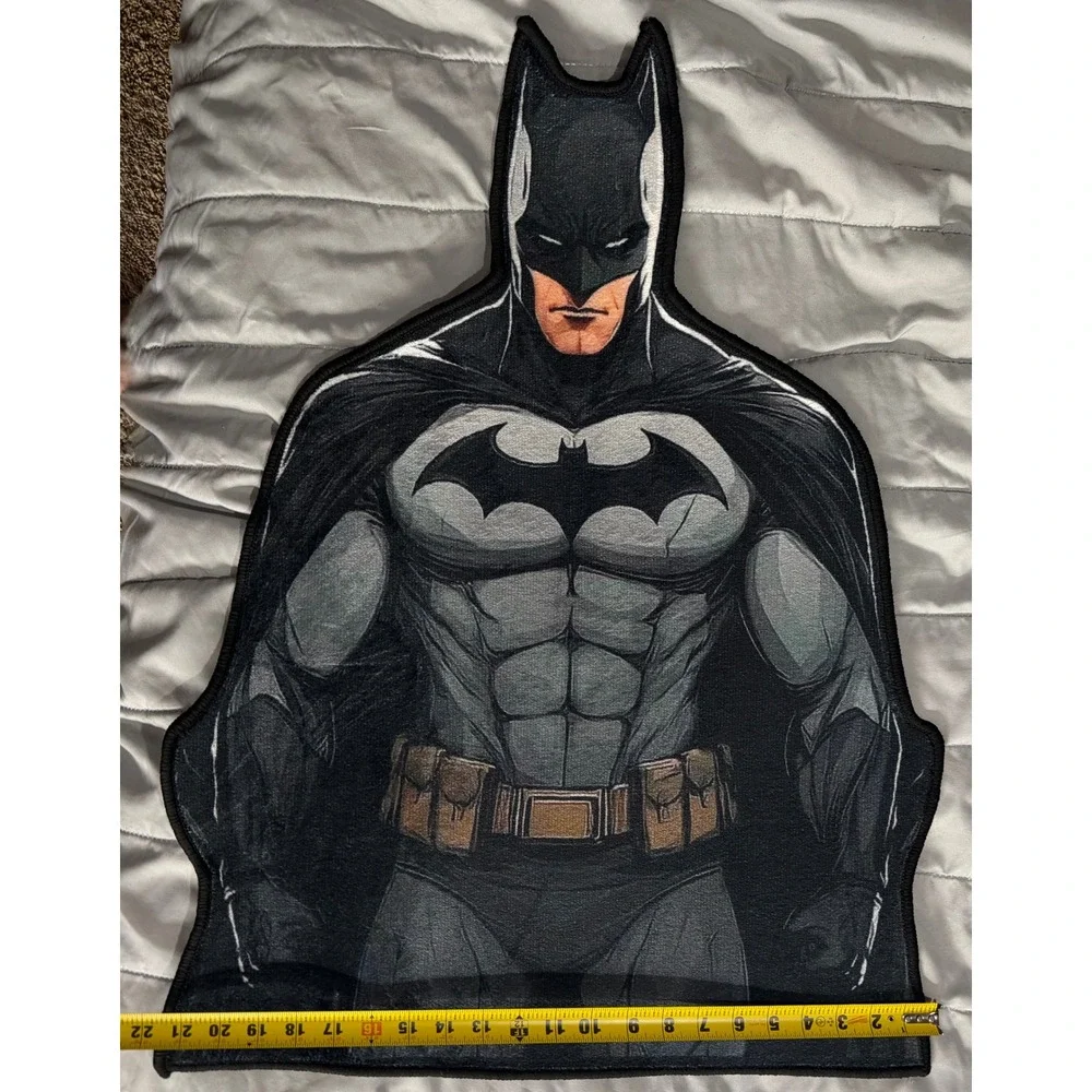 DC Comics Batman Shaped Area Rug Superhero Decor Floor Mat or Wall Decor